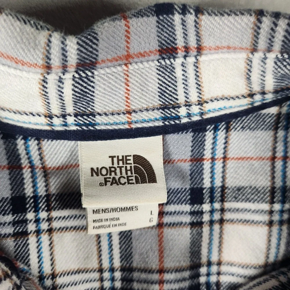 The North Face Flannel Shirt Mens Large Blue Plaid Gorpcore Hiking Outdoor L